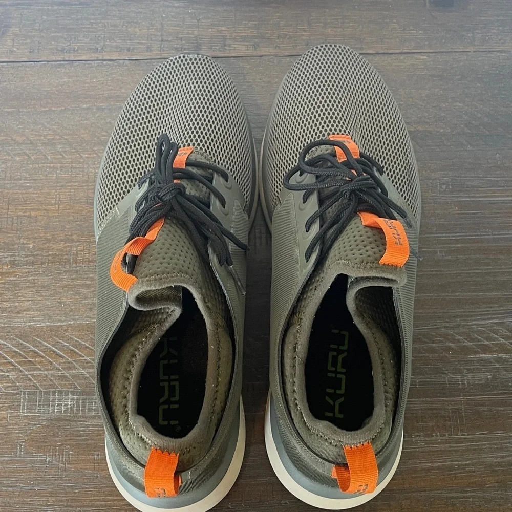 KURU Men's Atom Sneakers Size 12.5 Gray Kurucloud Athletic Comfort Running EUC